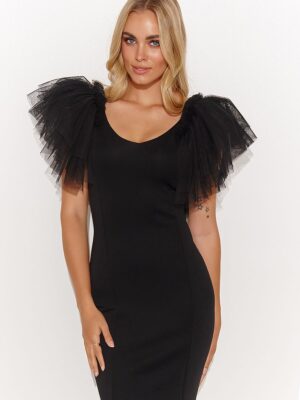 Robe de soirée épaule tulle