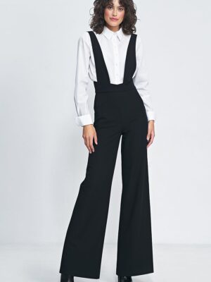 Combinaison bretelle noire bas évasé