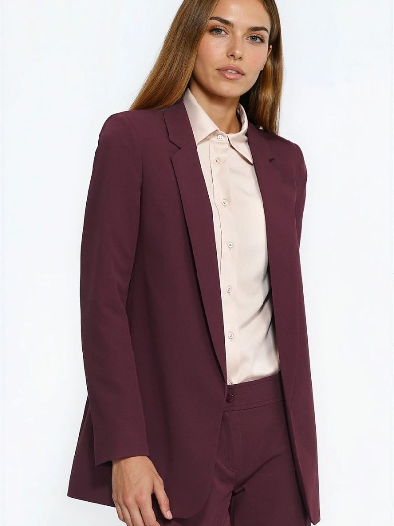 Veste ouverte chic femme, coupe épurée structurée