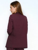 Veste ouverte chic femme, coupe épurée structurée — vue 2