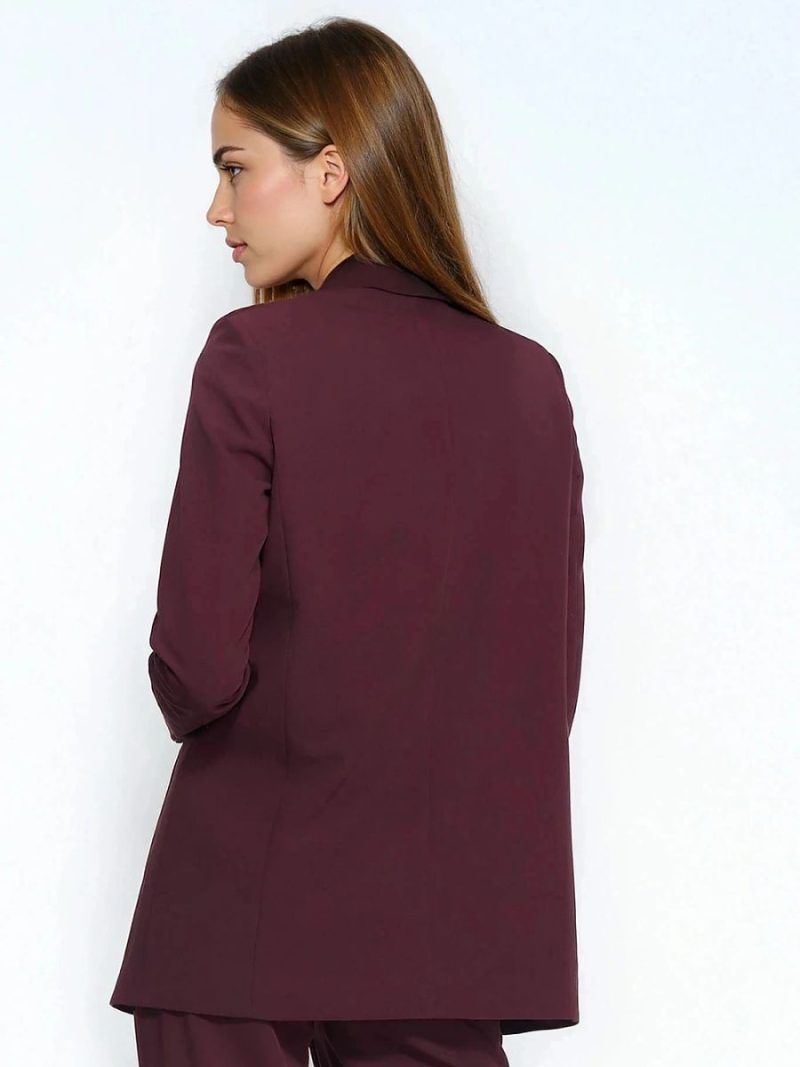 Veste ouverte chic femme, coupe épurée structurée — vue 2