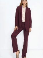 Veste ouverte chic femme, coupe épurée structurée — vue 3