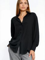 Chemise viscose femme col classique manches longues coupe ajustée