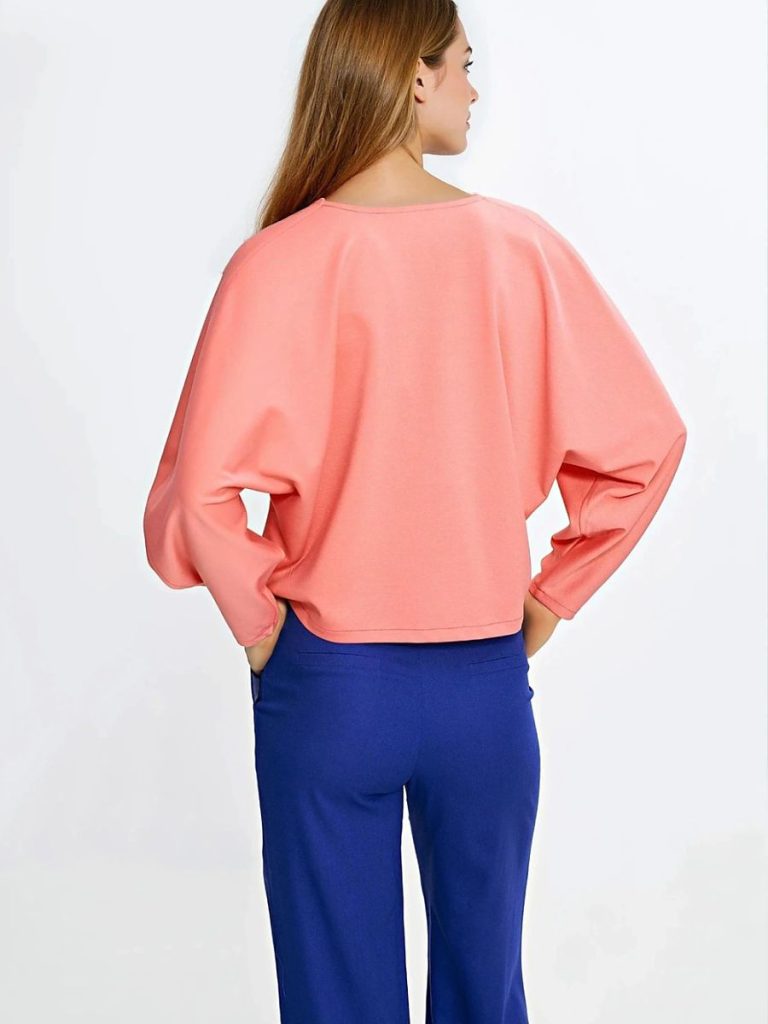 Chemisier Léa viscose rosé, coupe oversize, manches ballon, femme activa — vue 2
