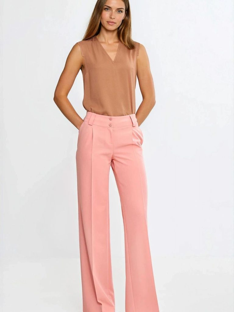 Chemisier femme Victoria beige viscose col V sans manches — vue 1