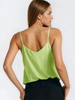 Débardeur viscose Sophia couleur neutre, coupe régulière, bretelles fines — vue 2