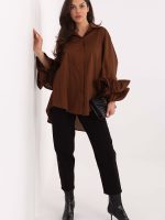 Chemise Camille manches longues volants féminins coupe allongée — vue 1