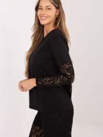 Chemisier blanc femme manches dentelle 3/4 col rond — vue 1