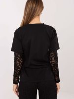 Chemisier blanc femme manches dentelle 3/4 col rond — vue 2