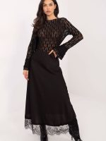 Blouse dentelle avec manches cloche volantées et décolleté bateau — vue 1