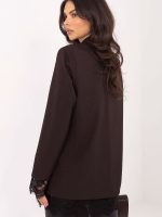 Veste soirée femme avec strass cristallisés et dentelle, coupe cintrée classique — vue 2