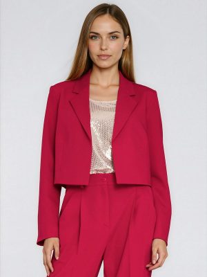 Blazer Camille oversize ouvert, coupe raccourcie, manches droites