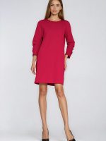 Robe Léa fluide coupe A manches 3/4 col rond — vue 1