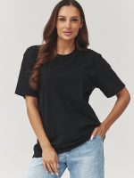 T-shirt Léa en coton pur, manches 3/4, coupe généreuse femme
