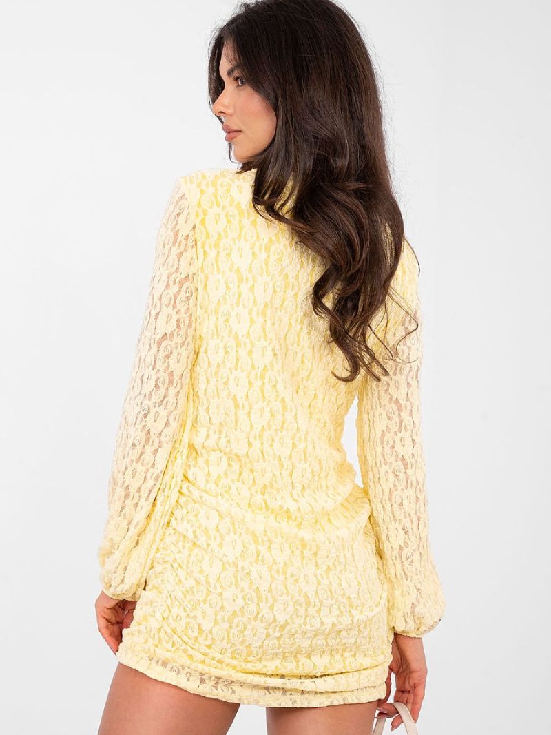 Robe Dentelle Manches Bouffantes — vue 3