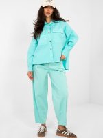 Chemise coton stretch pour femme, col classique, manches longues