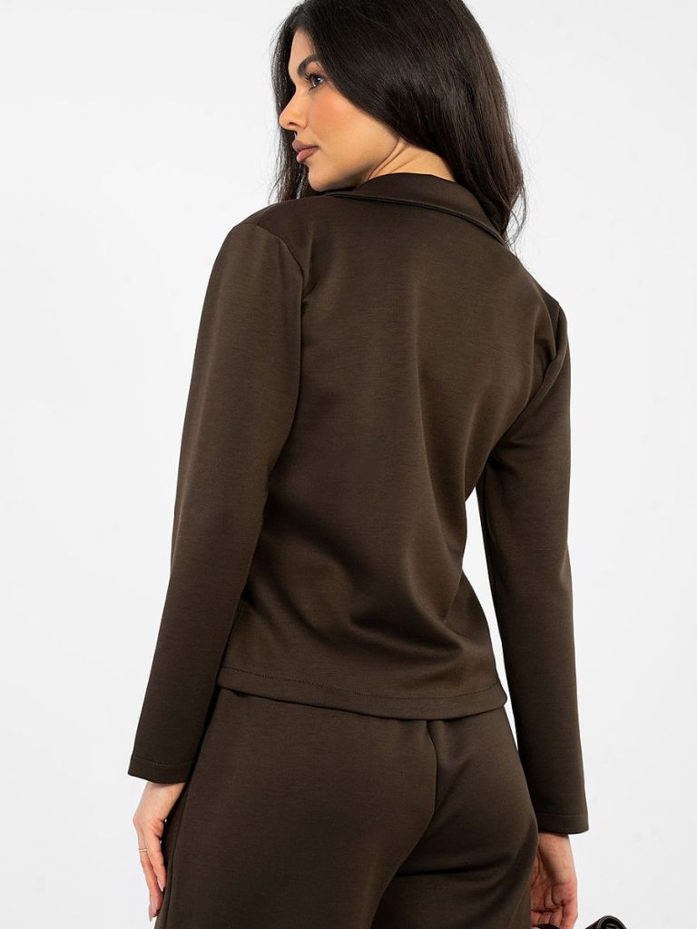 Veste Chloé structurée brun, coupe classique courte femme — vue 1