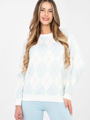 Sweatshirt Matelassé Géométrie Chic