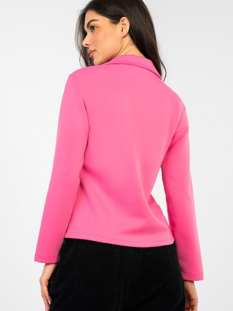 Blazer Giulia cintrée rosé, coupe affinante, fermeture un bouton — vue 2