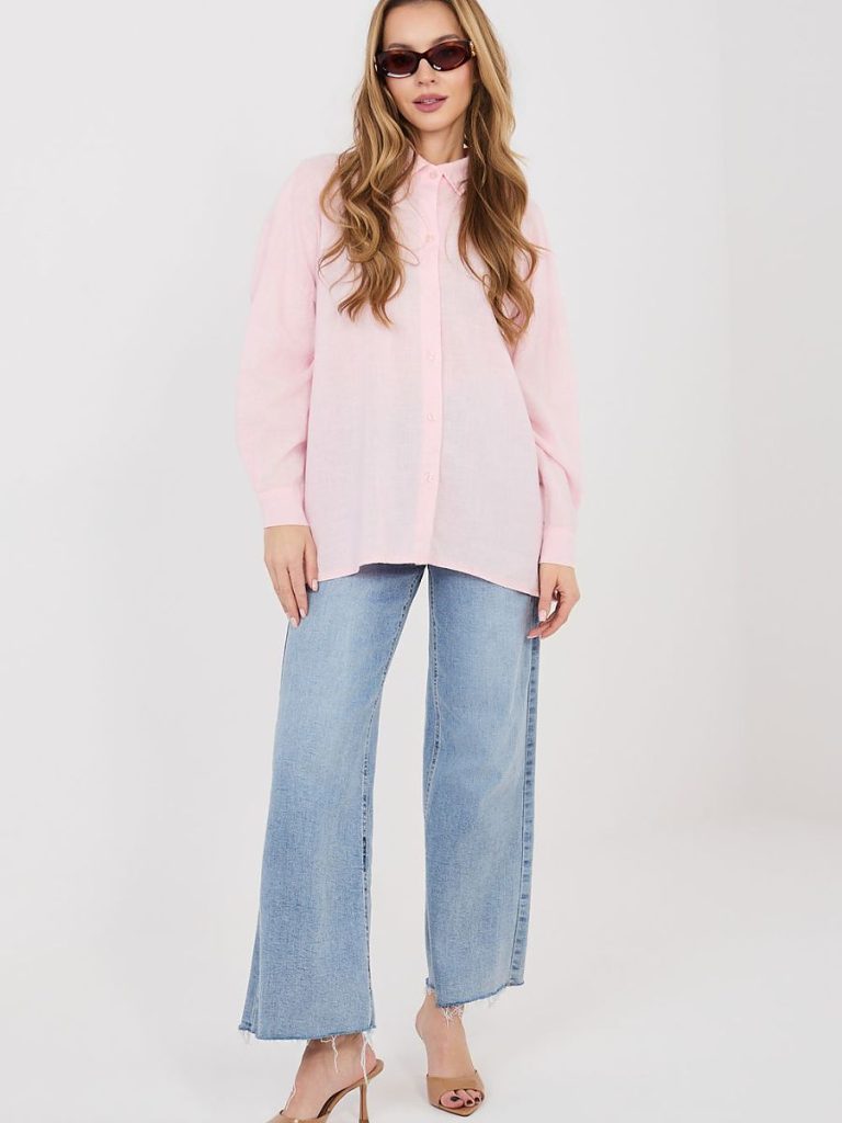 Chemise Mathilde rosé avec lacet ajustable dans le dos — vue 1