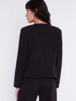 Blazer épousé structurant noir femme, coupe affinage moderne — vue 2