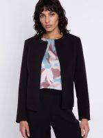 Blazer épousé structurant noir femme, coupe affinage moderne — vue 3