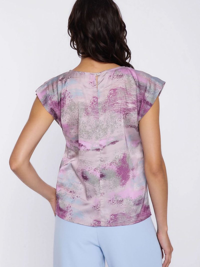 Chemisier fluide femme coupe épousante, style bureau élégant — vue 2