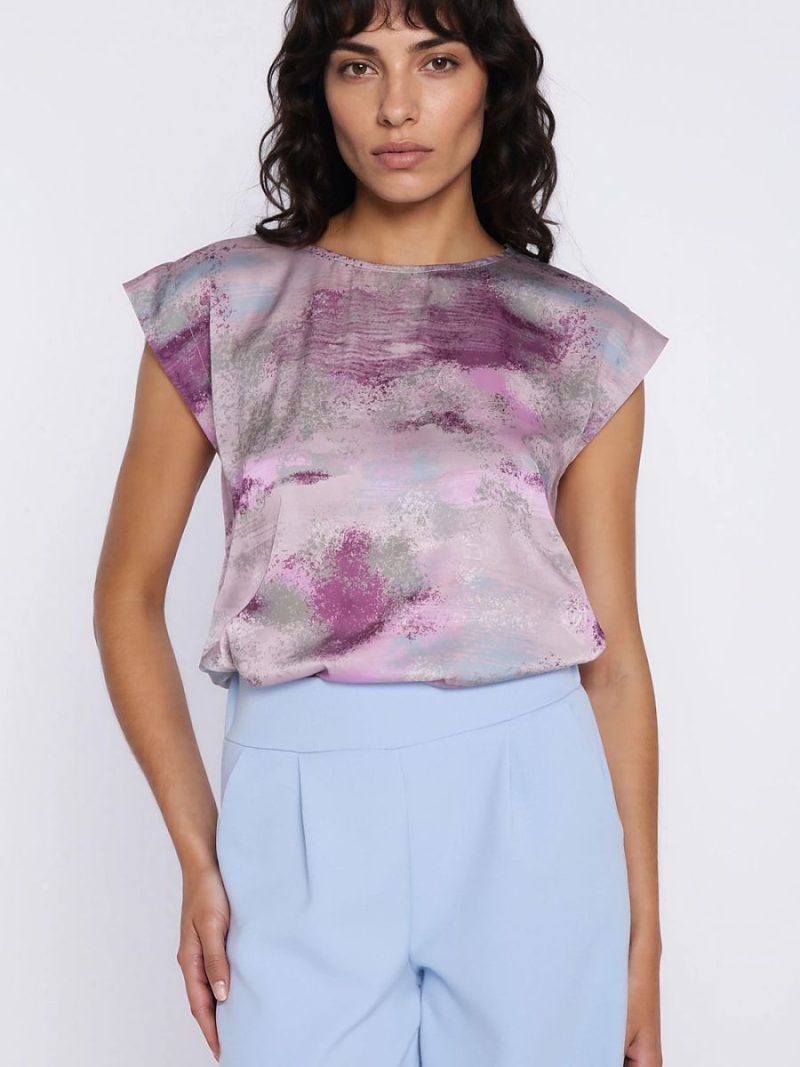 Chemisier fluide femme coupe épousante, style bureau élégant — vue 3