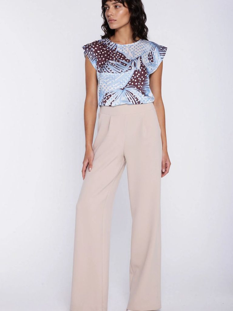Chemisier femme coton fluide couleur multicouleur, coupe ajustée élégante — vue 1