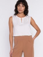 Chemisier Élise intemporel femme, col classique, manches ajustables