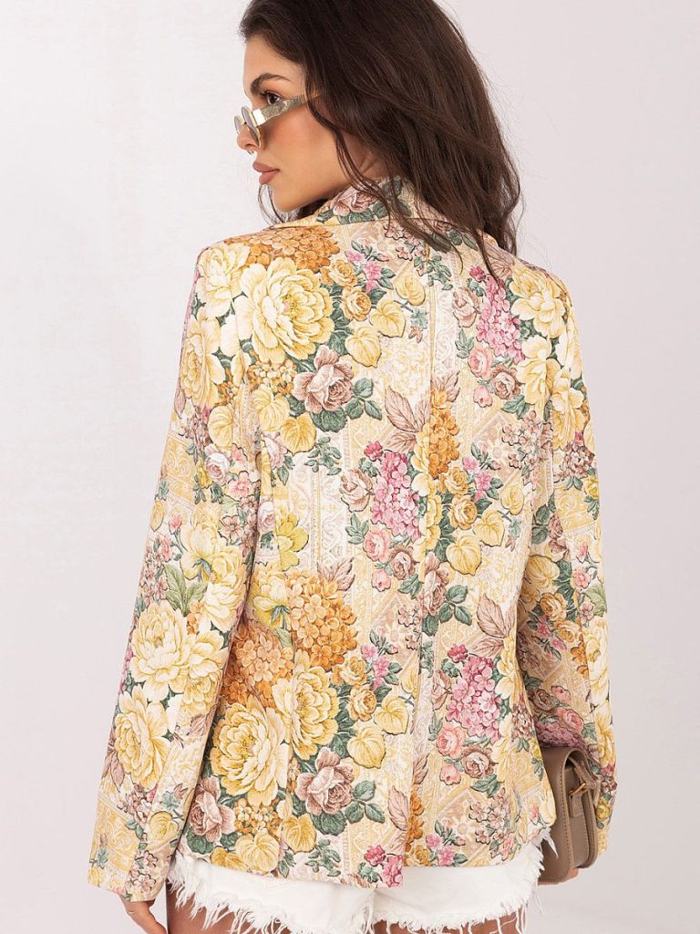 Veste blazer femme coupe structurée avec épaulettes, boutonnage simple — vue 2