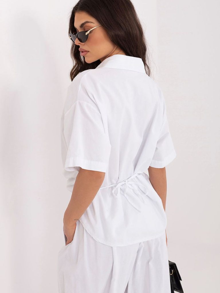 Chemise manches courtes Lucette, coupe ajustée, élégante — vue 2