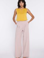 Tunique viscose col V sans manches, coupe régulière fluide — vue 1