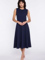 Robe trapèze Camille avec ceinture marquée et liseré contrastant — vue 1