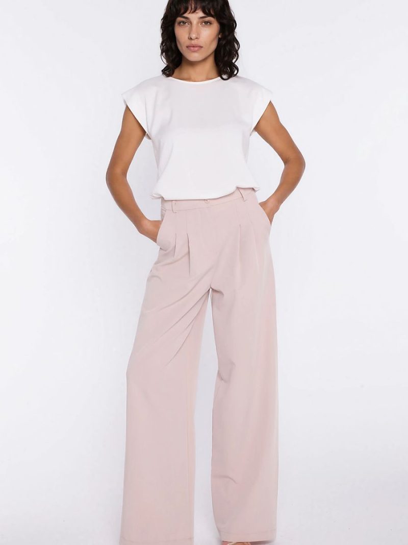 Chemisier Léa beige manches kimono en viscose légère — vue 1