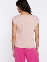 Chemisier Léa en viscose fluide manches kimono, encolure ronde, femme élégante — vue 2