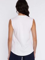 Chemisier Camille col V sans manches en viscose fluide — vue 2