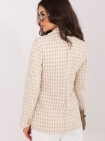Blazer pied-de-poule femme double boutonnage coupe structurée — vue 2
