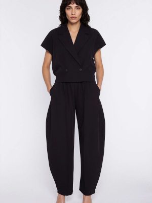 Blazer Nathalie manches courtes col classique ceinture élastique — vue 1