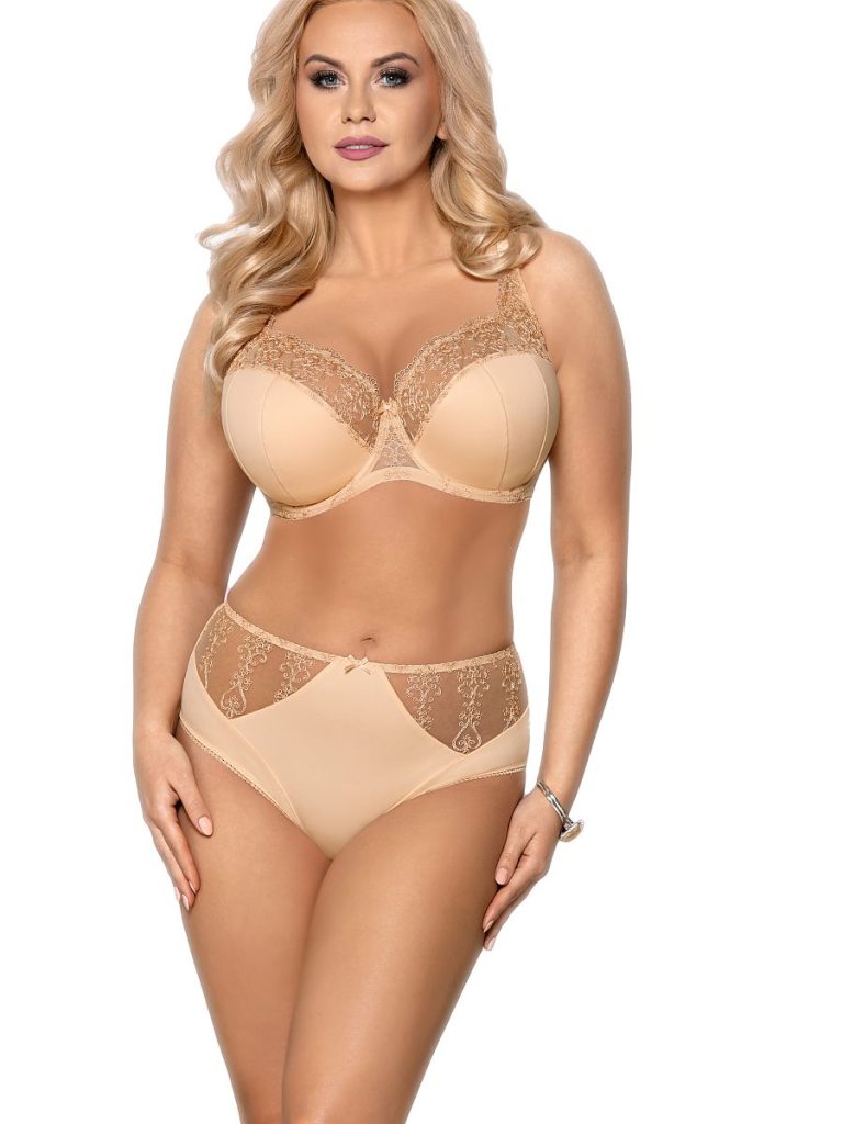Culotte taille haute beige affinage ventre vue de face