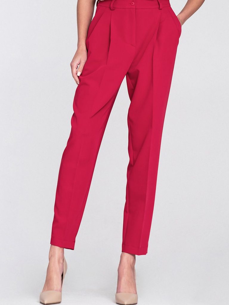 Pantalon femme taille haute jambes ballon noir élégant