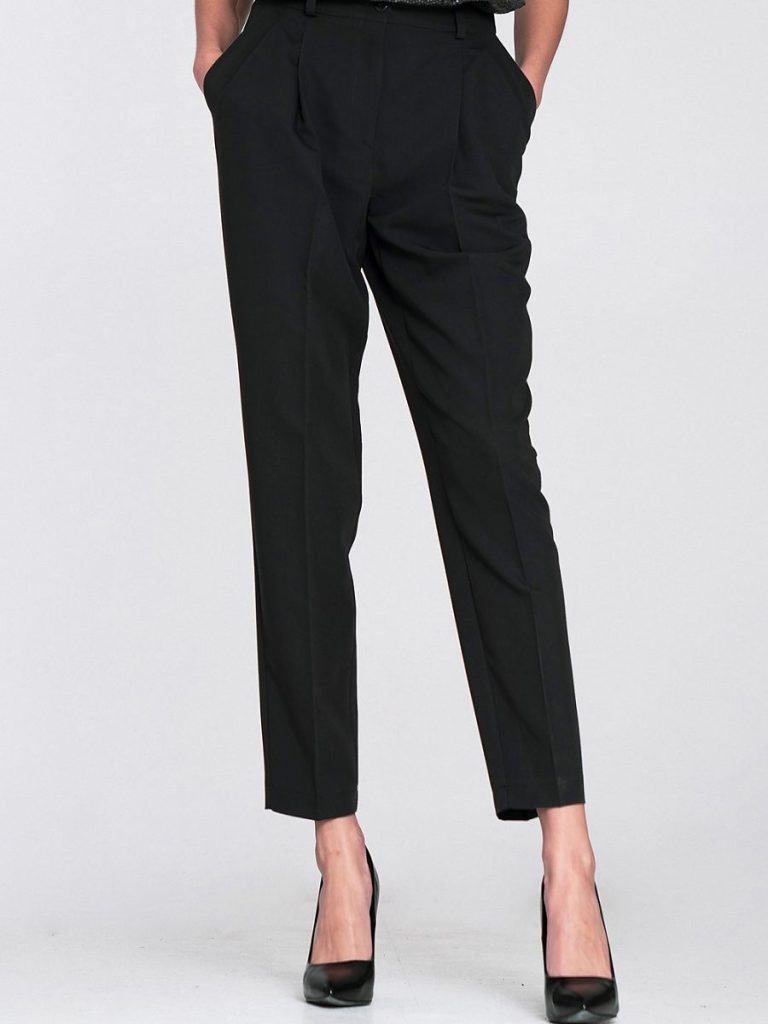 Pantalon femme taille haute coupe ballon moderne élégant