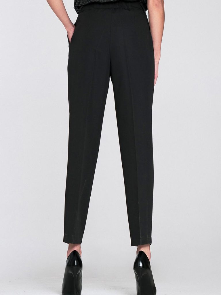 Pantalon femme taille haute coupe ballon moderne élégant — vue 2