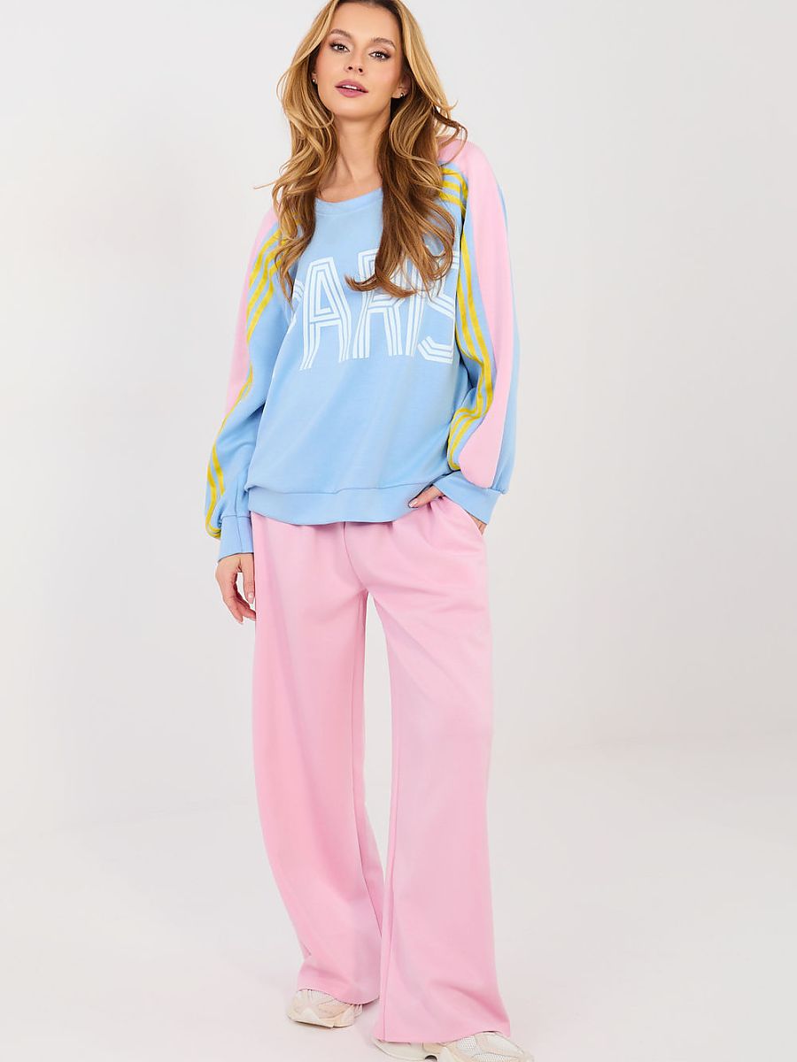 Ensemble jogging chic femme rose poudré sweat et pantalon