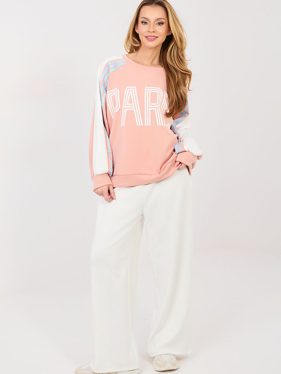 Ensemble femme survêtement rosé poudré sweat capuche et pantalon