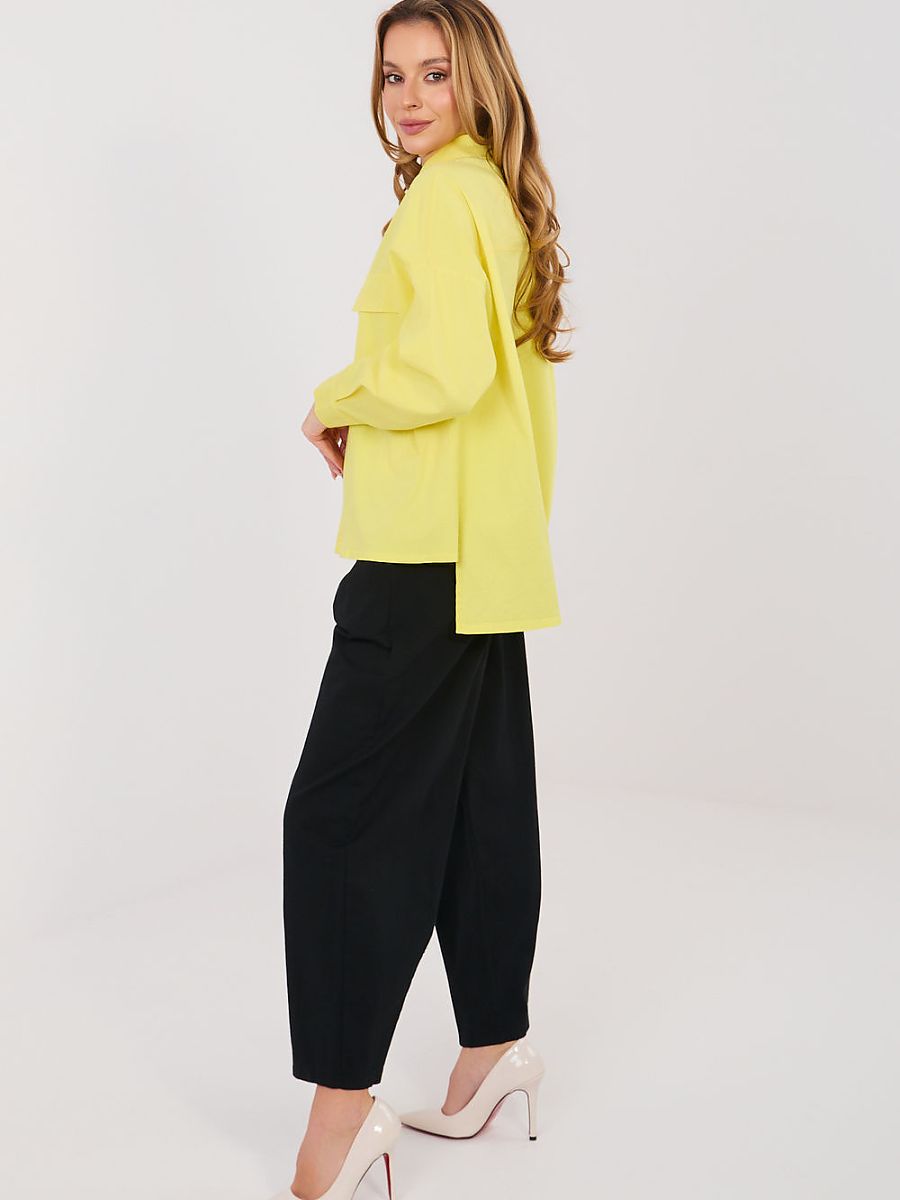 Pantalon carrot noir femme taille haute coupe 7/8