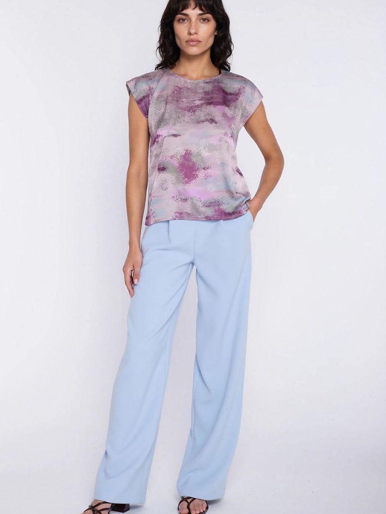 Pantalon femme taille haute noir chic coupe structurée