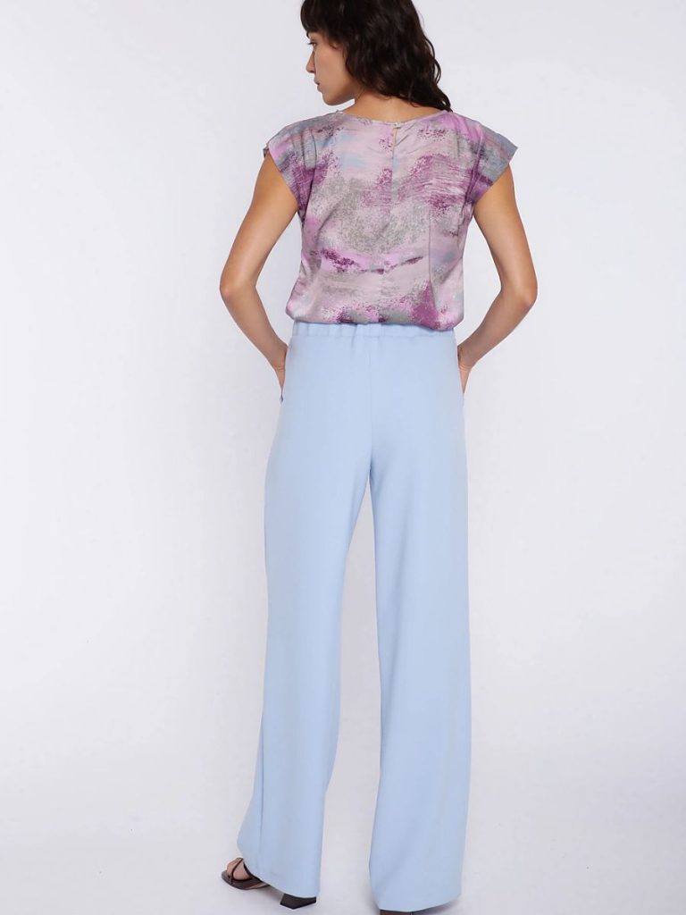 Pantalon femme taille haute noir chic coupe structurée — vue 2
