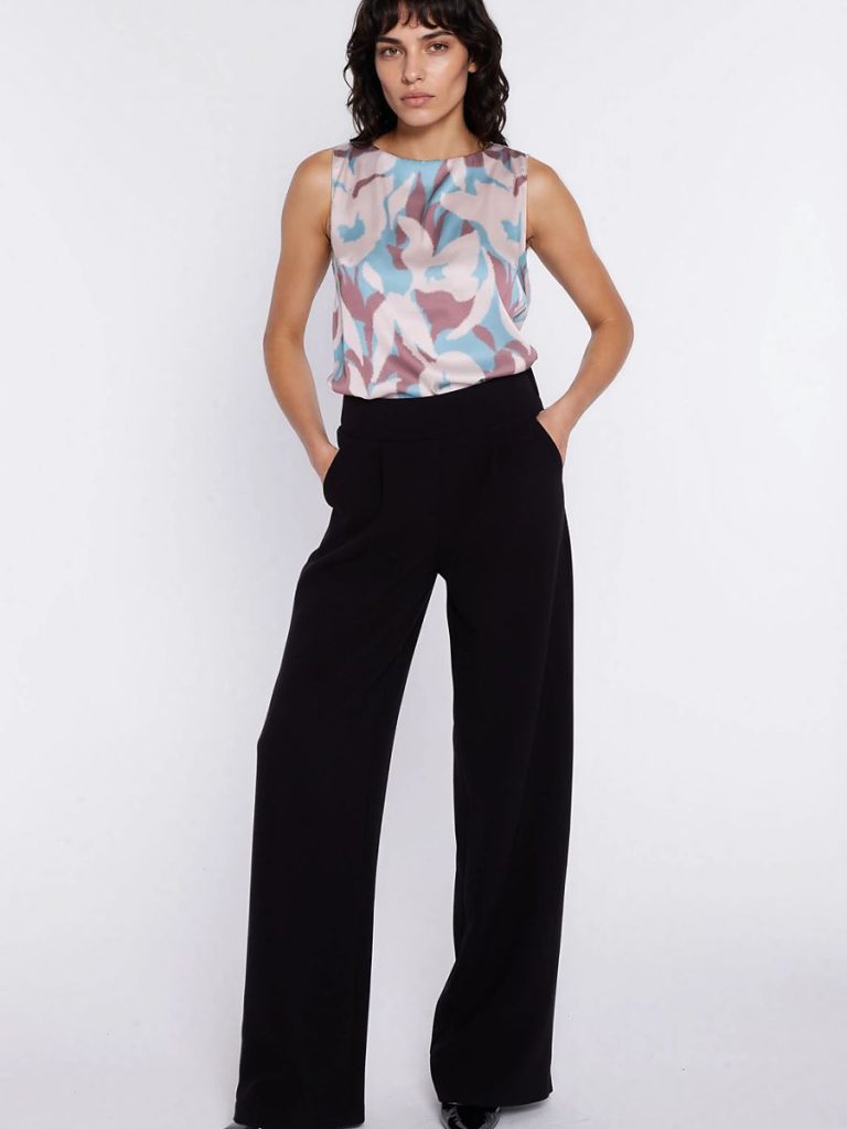Pantalon taille haute femme coupe flatteuse élégant
