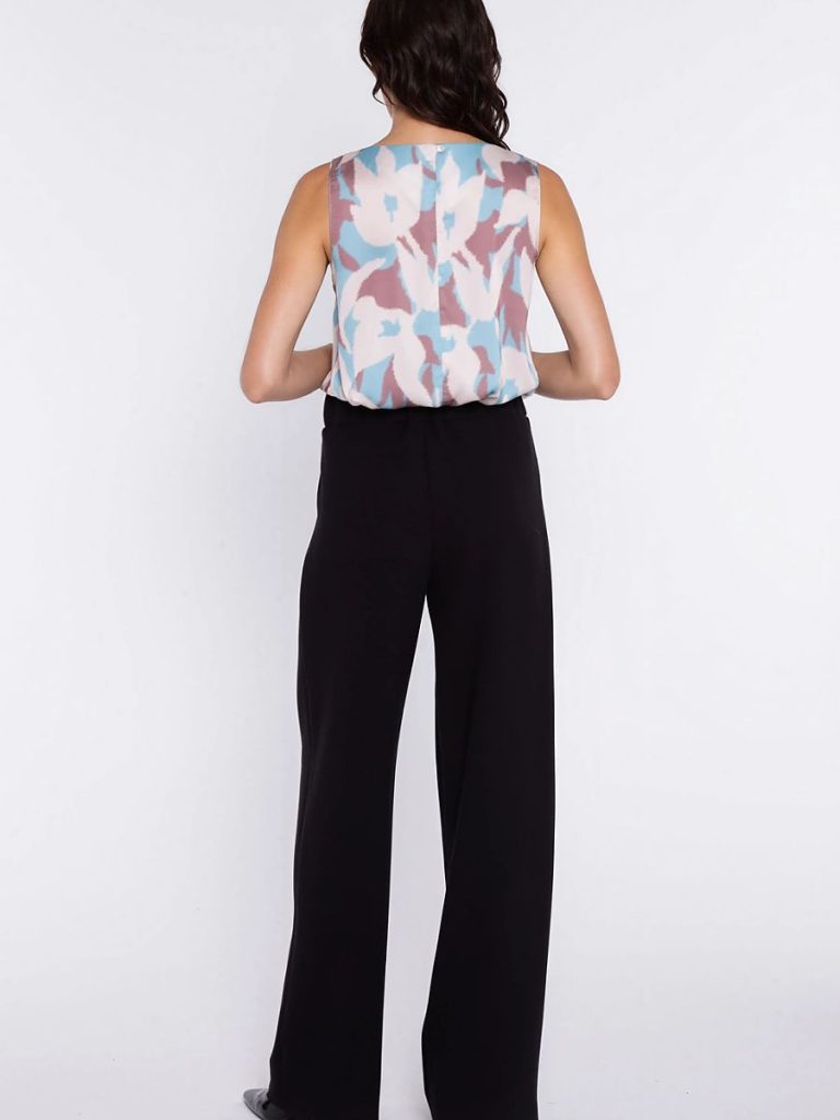 Pantalon taille haute femme coupe flatteuse élégant — vue 2
